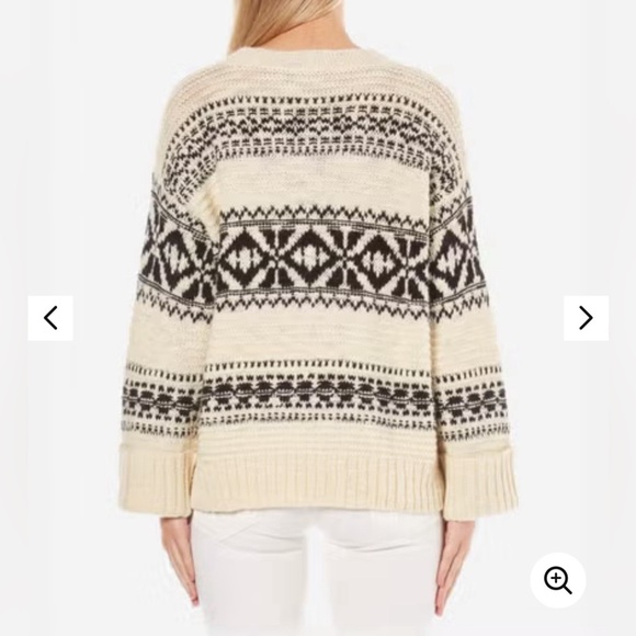 POLO Ralph Lauren  Pattern Sweater Black/Cream Nordic Fair Isle Sz M - Picture 10 of 10